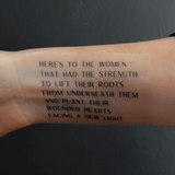 'Here's To The Women' Tattoo